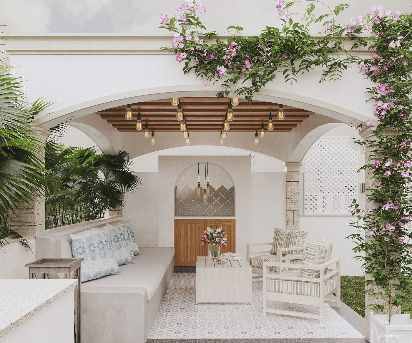 Pergola Sitting Area